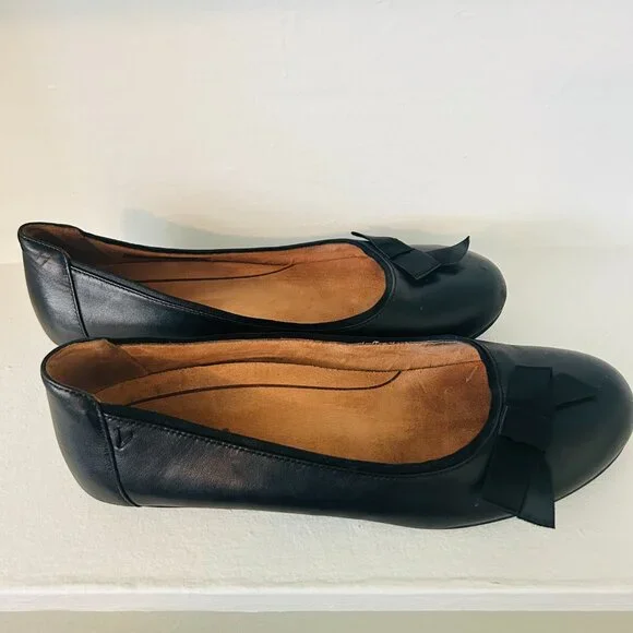 Vionic Spark Martha Flats Womens Size 8.5 Black Flat Bow Shoes Comfortable - Picture 3 of 7
